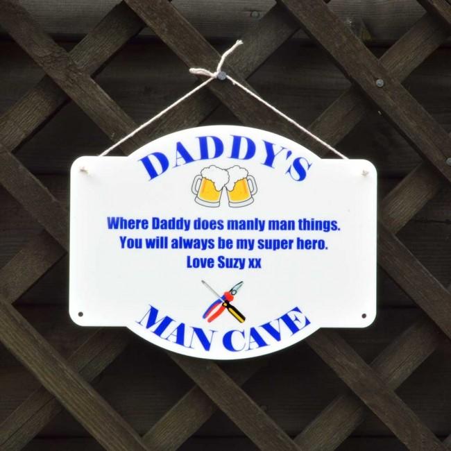 Personalised Man Cave Sign For Dads