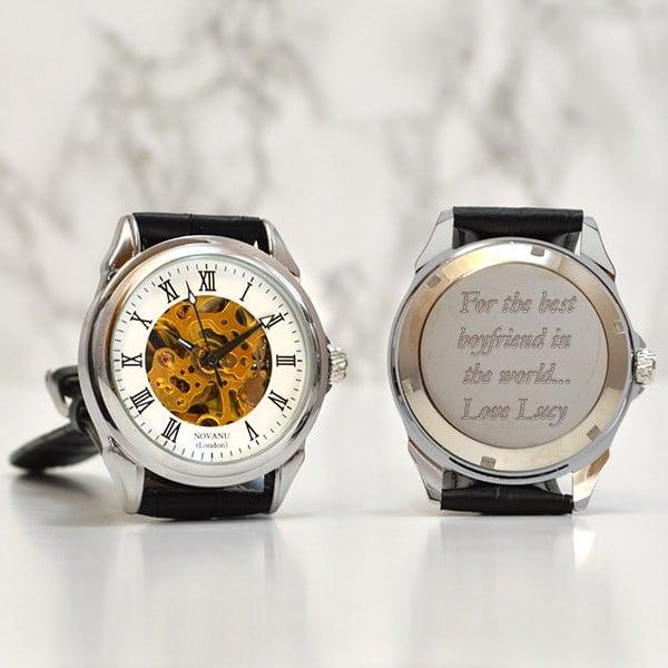 Personalised Mechanical Wrist Watch For Boyfriend