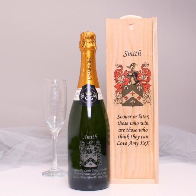 Personalised Champagne With Your Family Crest