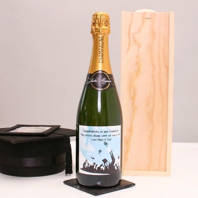 Personalised Champagne Graduation Gift