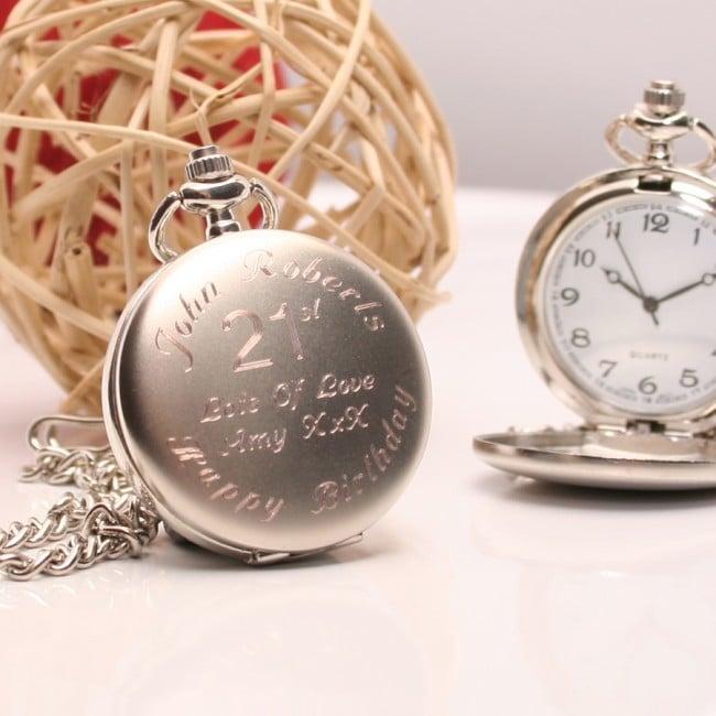 Engraved Pocket Watch Birthday Gift