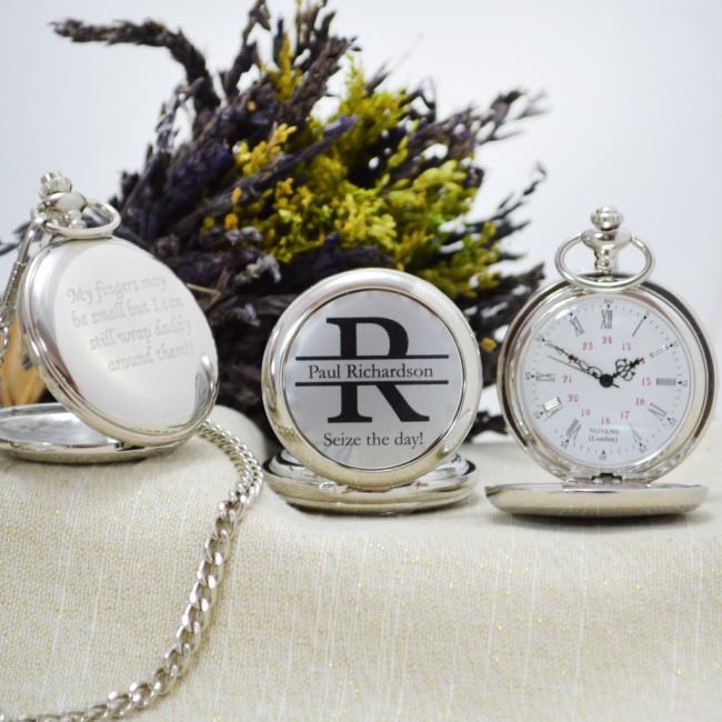 Personalised Monogram Pocket Watch Quartz