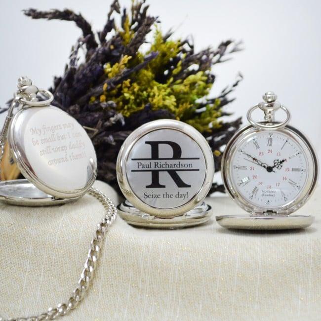 Monogrammed Personalised Pocket Watch