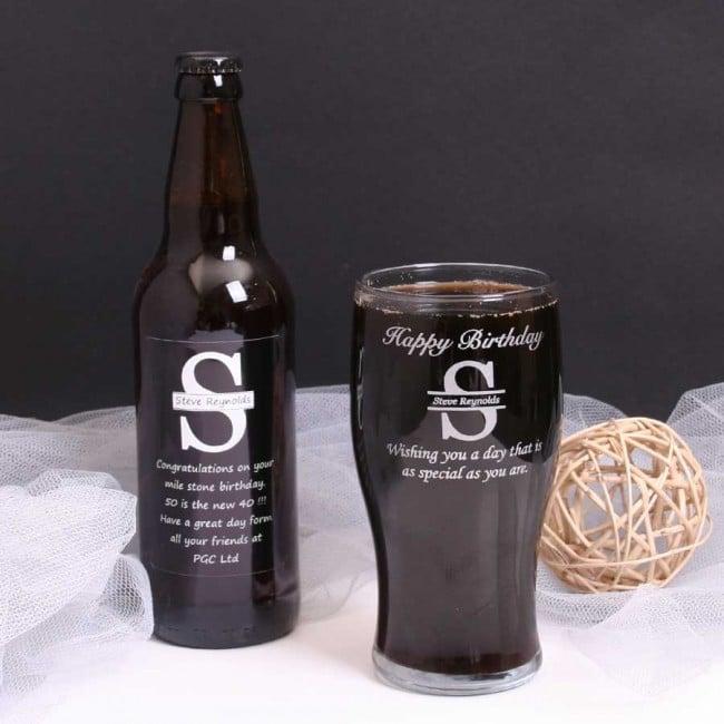 Personalised Monogram Pint Glass