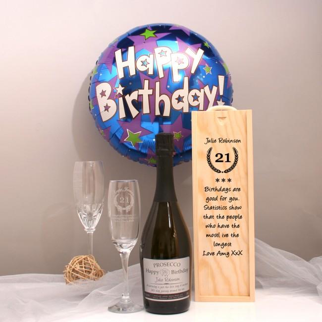 Personalised Birthday Prosecco Gift Set