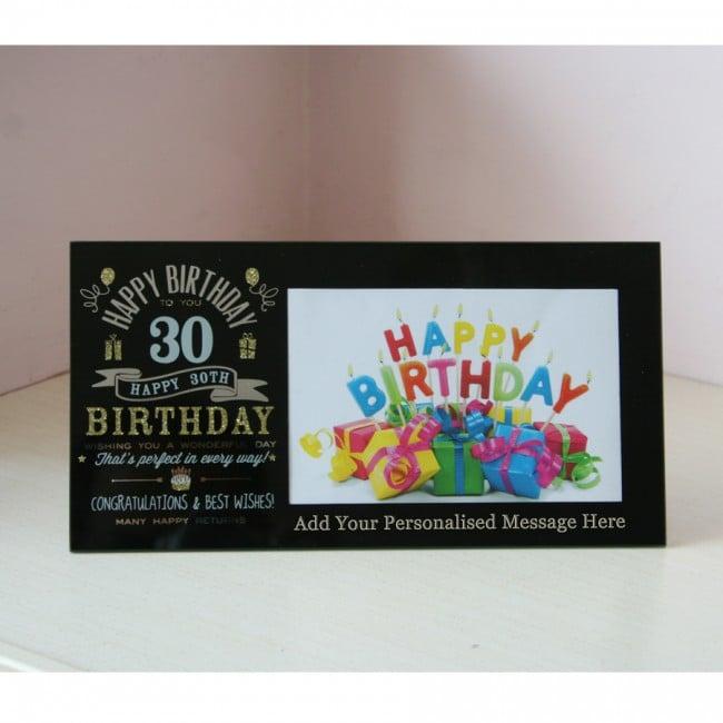 Personalised 30th Birthday Gift Frame with Sentiment