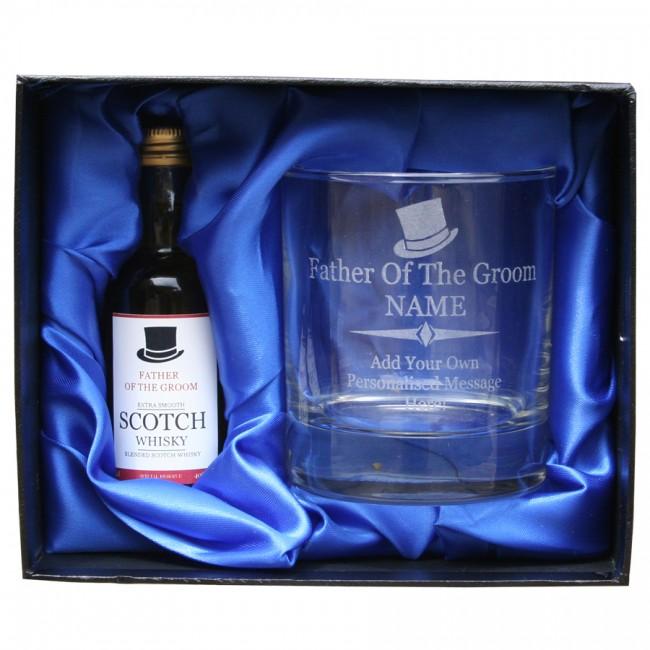 Personalised Father of the Groom Whisky Set