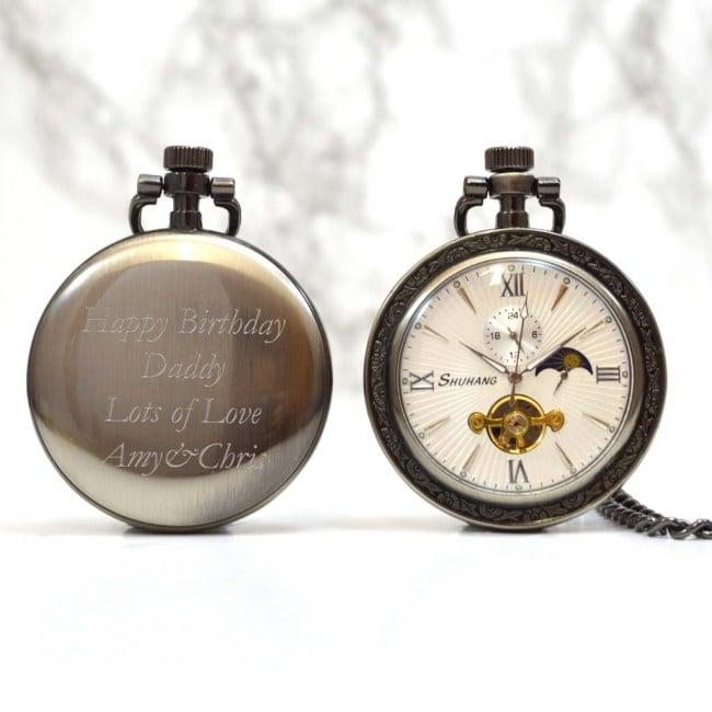 Bronze Open Face Personalised Pocket Watch