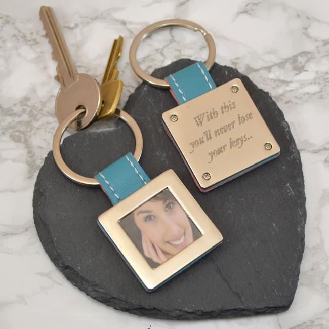 Personalised Square Shaped Photo Keyring