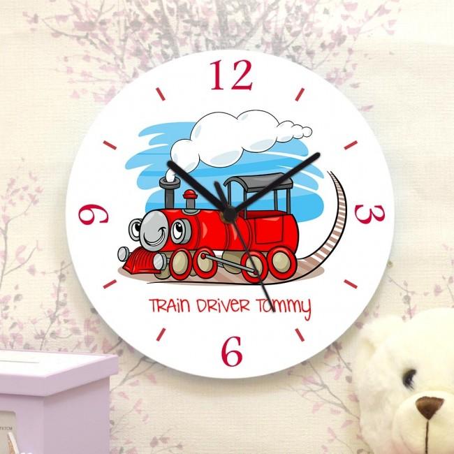 Personalised Cartoon Train Wall Clock