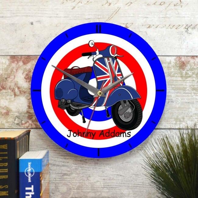 Personalised Scooter Wall Clock