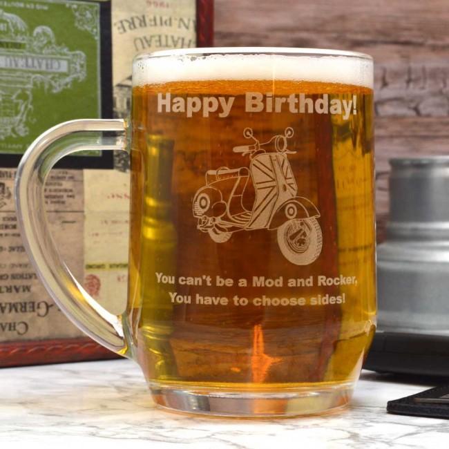 Personalised Tankard With A Scooter Design