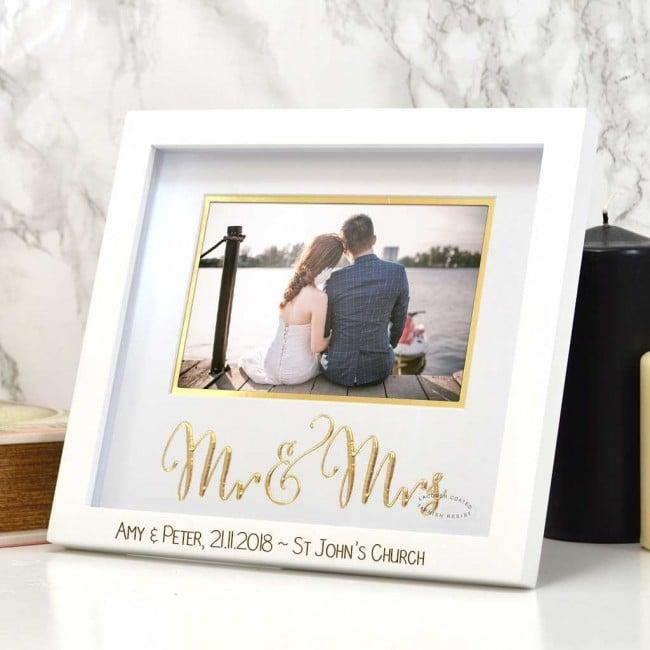 Personalised Mr and Mrs Gift Photo Frame