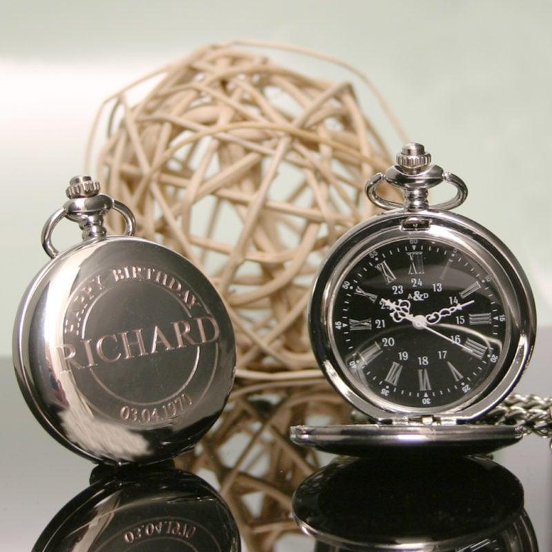 Engraved 18th Birthday Gift Pocket Watch