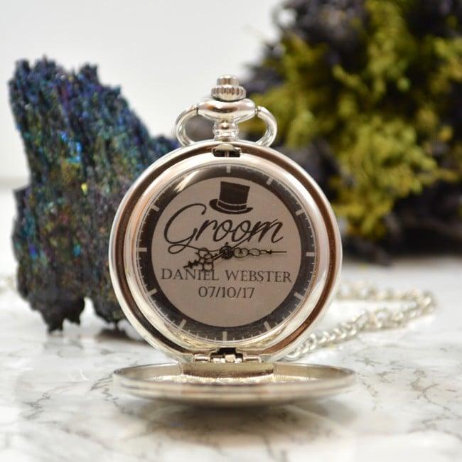 Grooms Personalised Pocket Watch