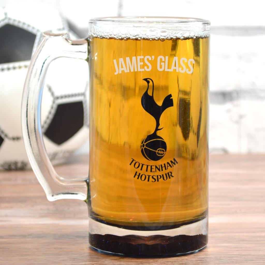 Personalised Tottenham Hotspur Tall Tankard Glass