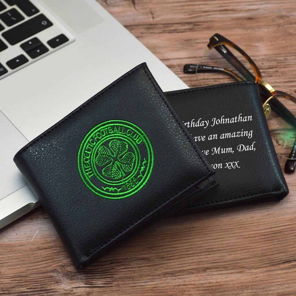 Personalised Celtic Wallet with Embroidered Club Badge