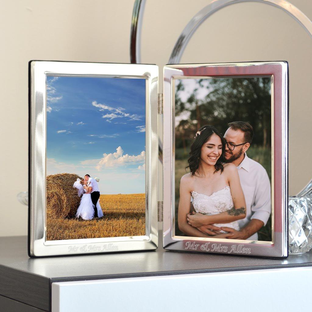 Personalised Wedding Twin Photo Frame