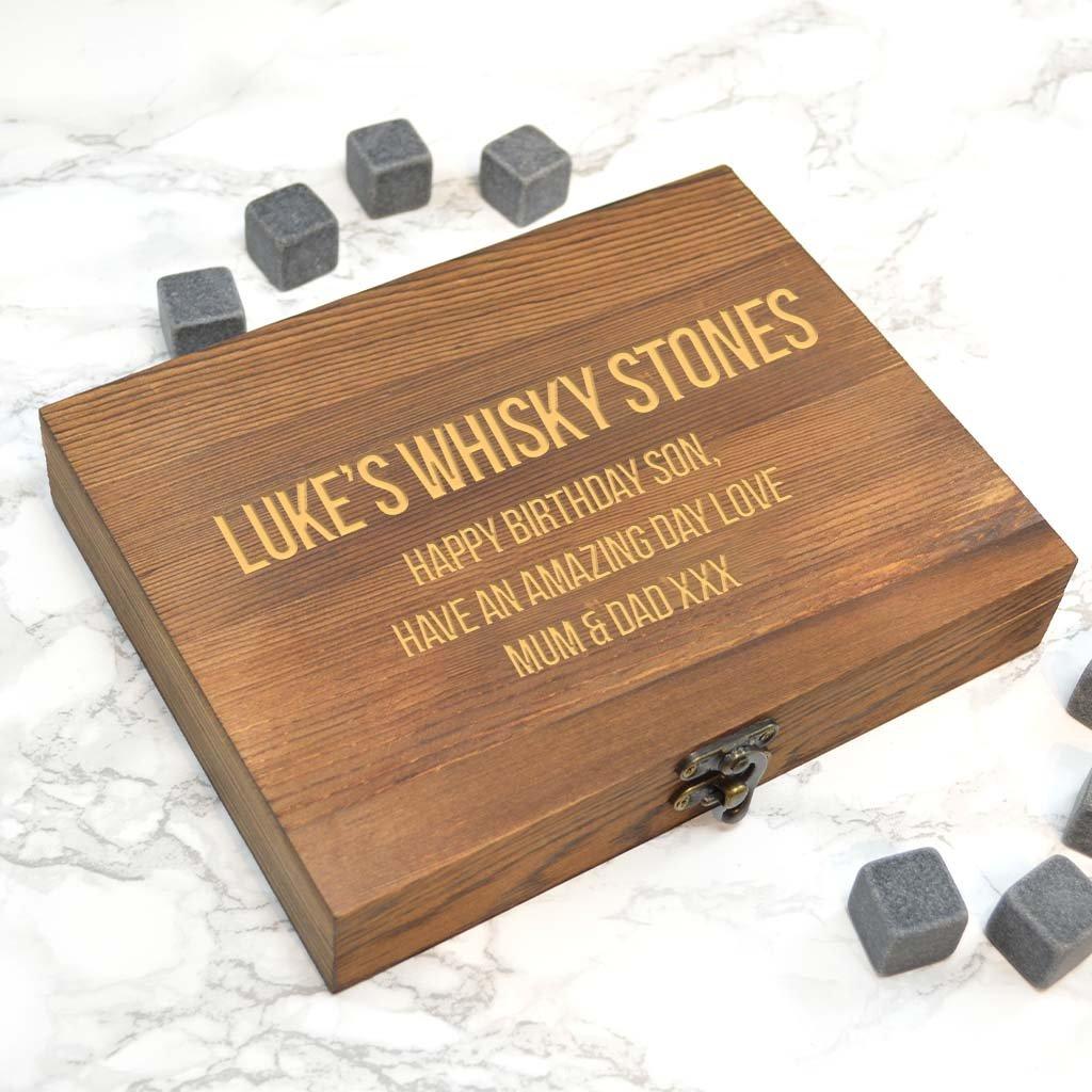 Personalised Whisky Stones & Coaster Set