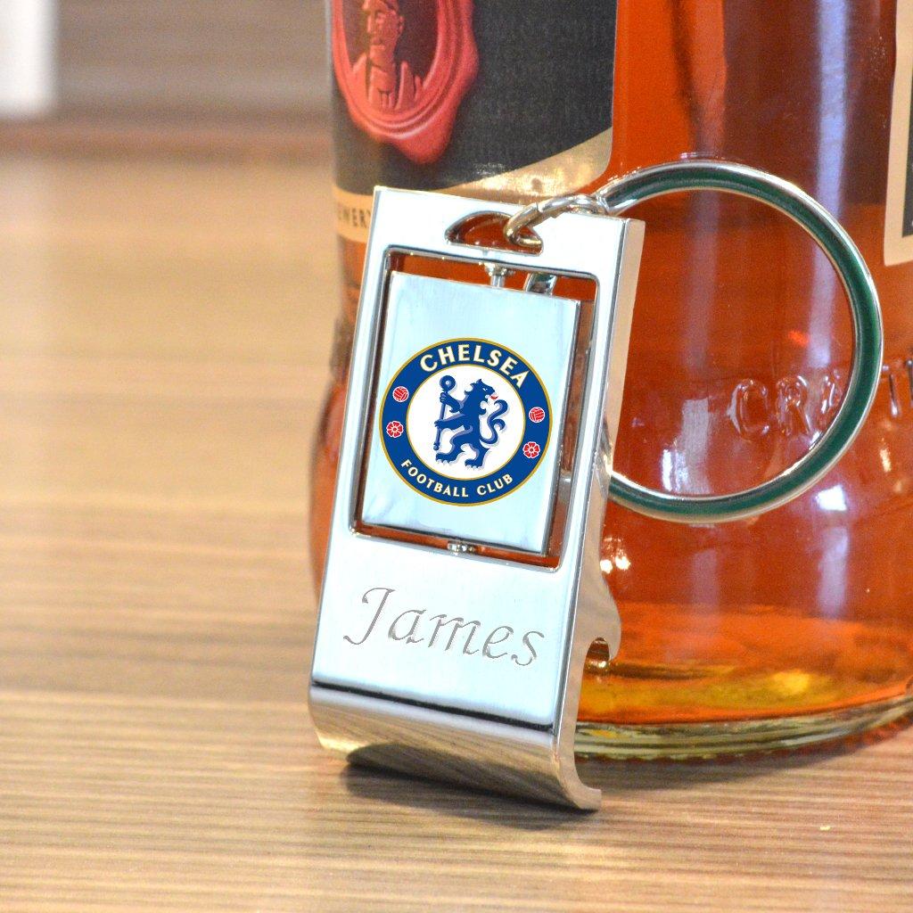 Personalised Chelsea Bottle Opener Keyring