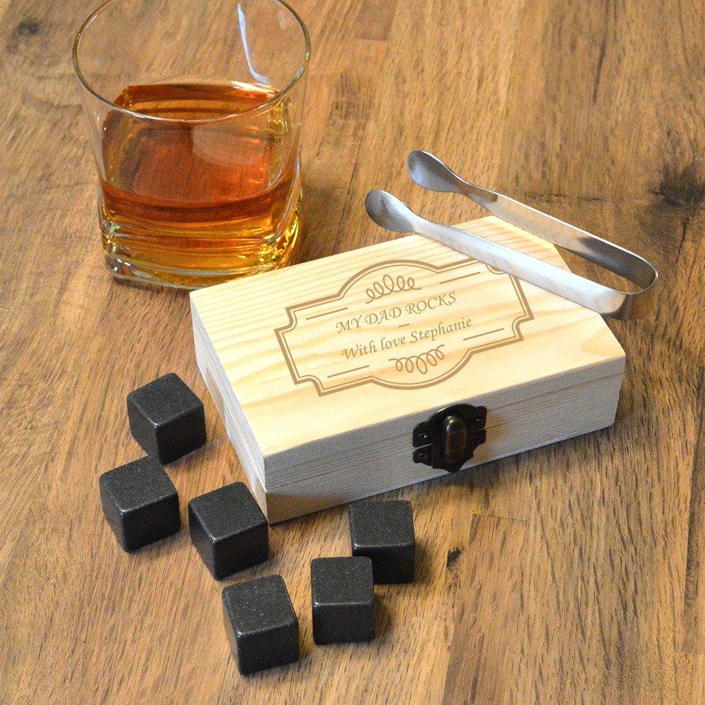 Personalised Whisky Stones & Tongs Frame Design