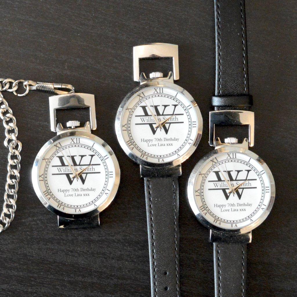 Personalised 2-in-1 Pocket and Wrist Watch Engraved