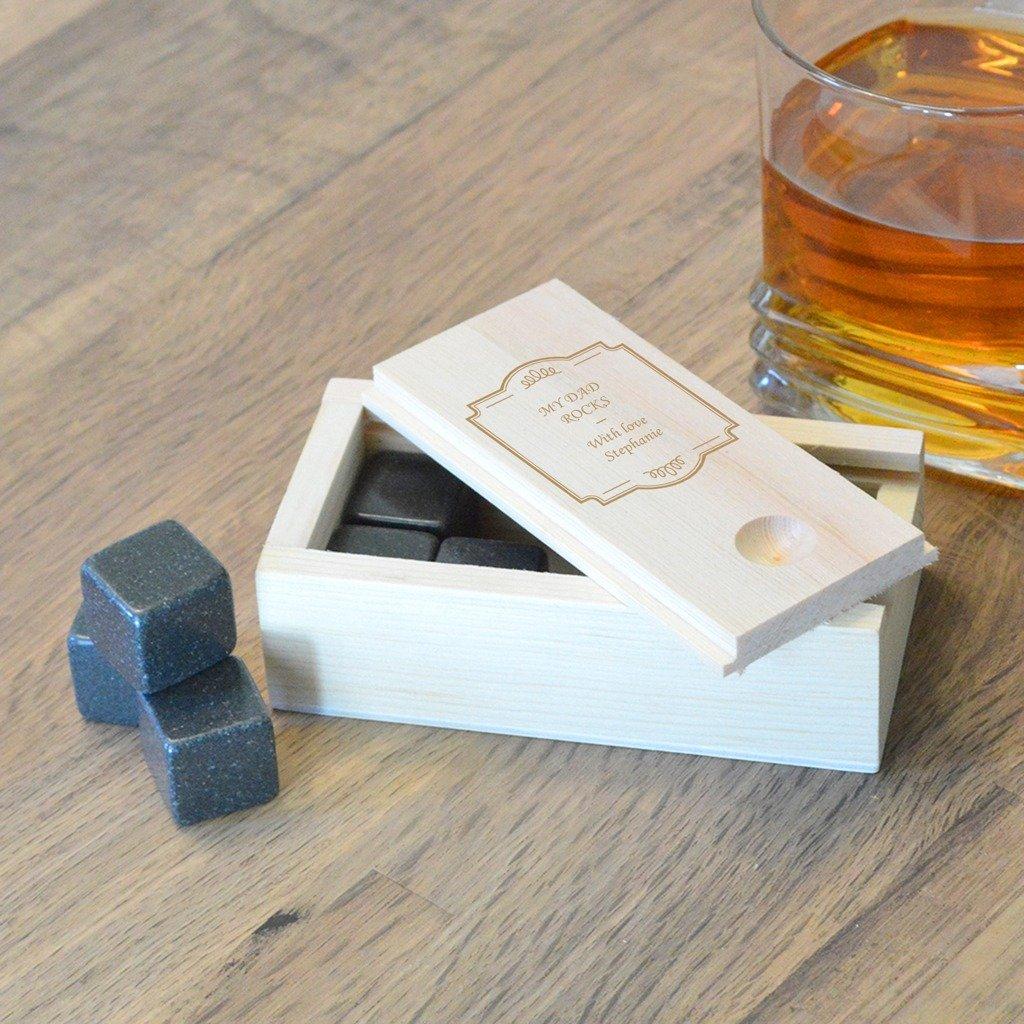 Personalised Whisky Stones & Pouch Frame Design