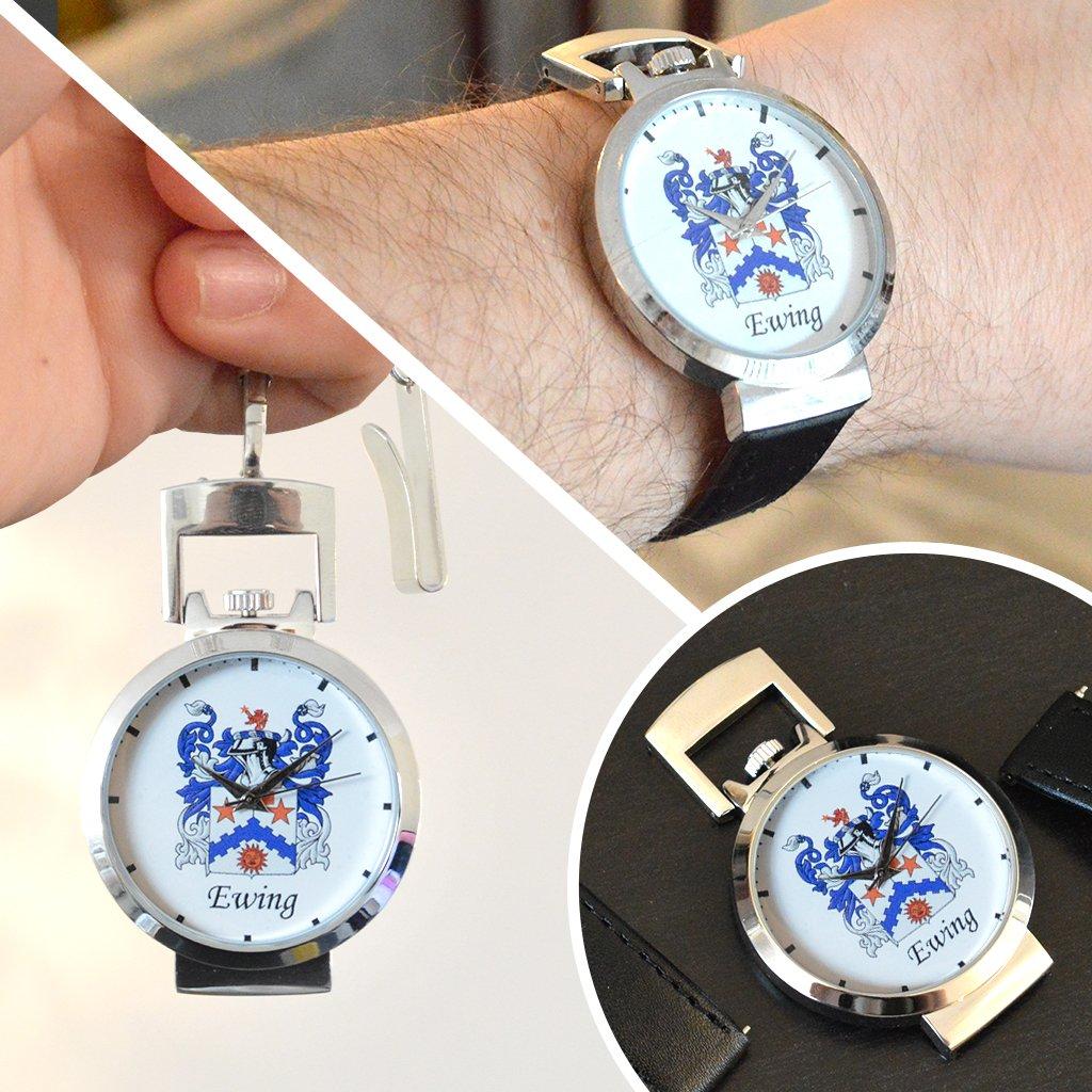 Personalised 2-in-1 Pocket and Wrist Watch with Family Crest