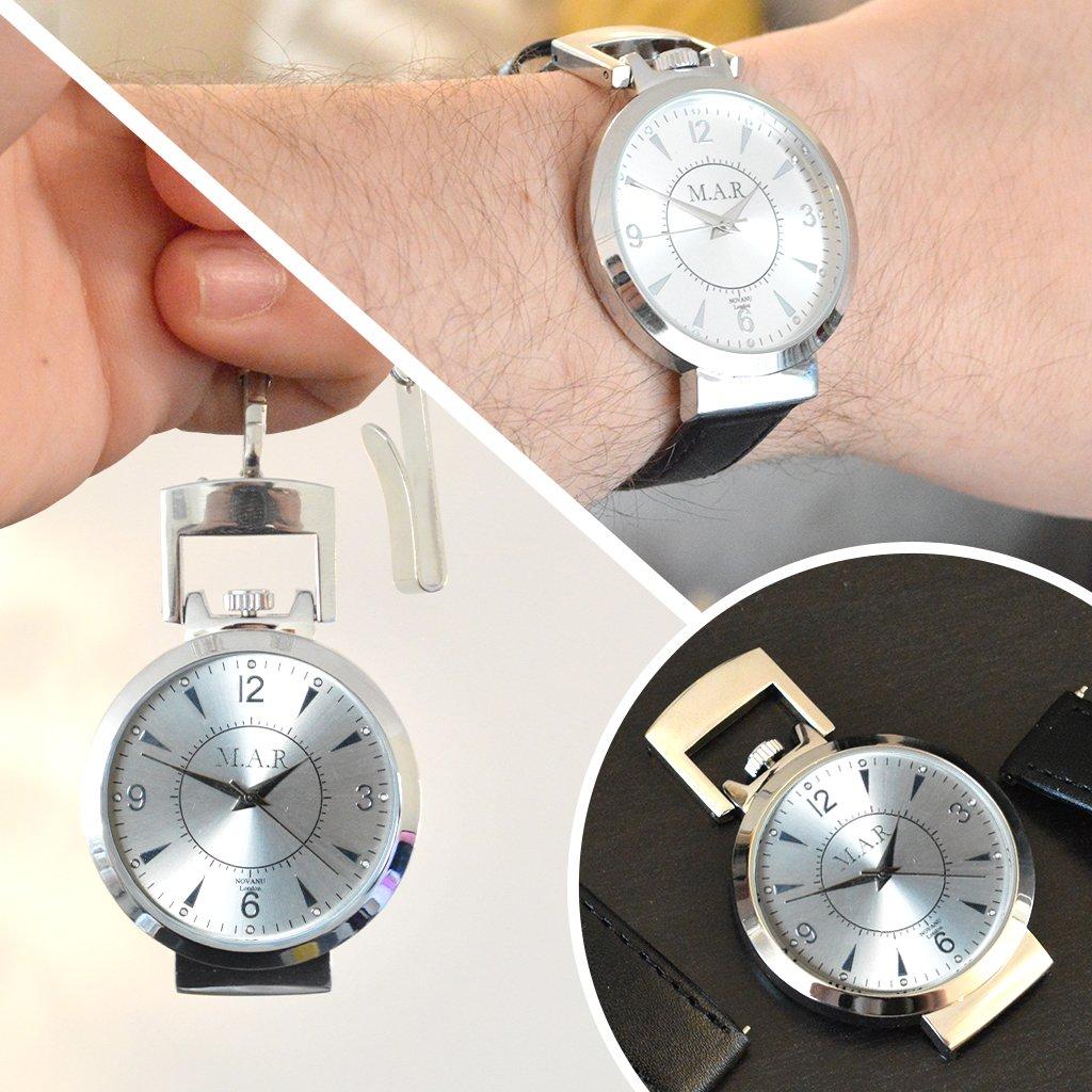 Personalised 2-in-1 Pocket and Wrist Watch Silver