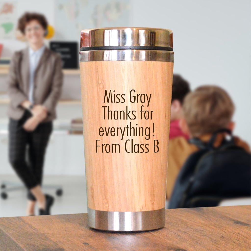 Personalised Eco-Friendly Bamboo Stainless Steel Flask