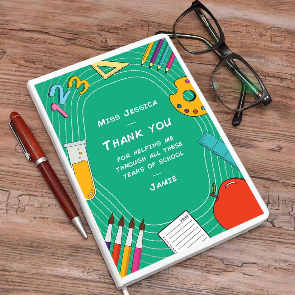 Personalised Thank You Teacher Notebook Eco Friendly