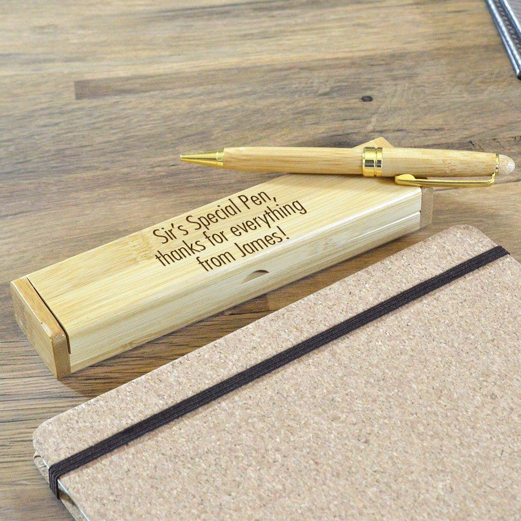 Personalised Eco-Friendly Bamboo Pen with Box