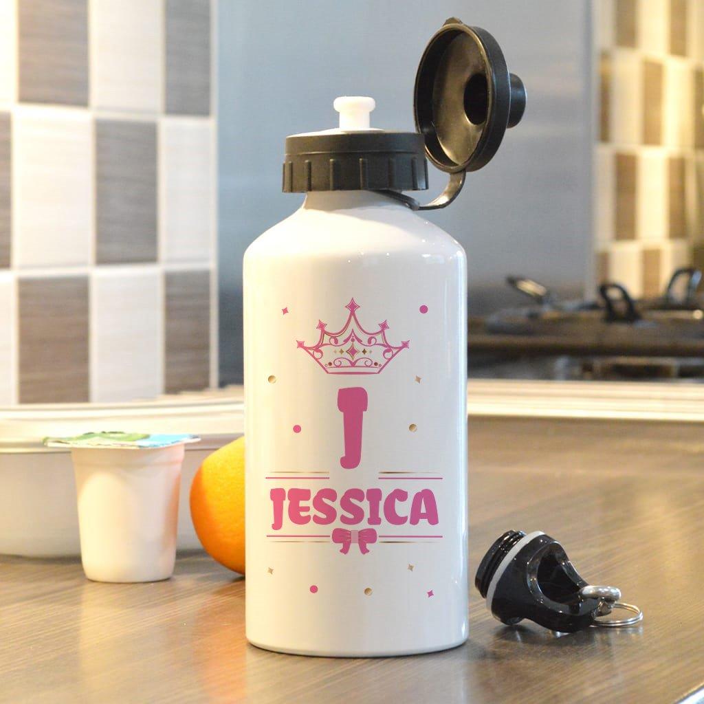 Personalised Drinks Bottle Crown Initial Design