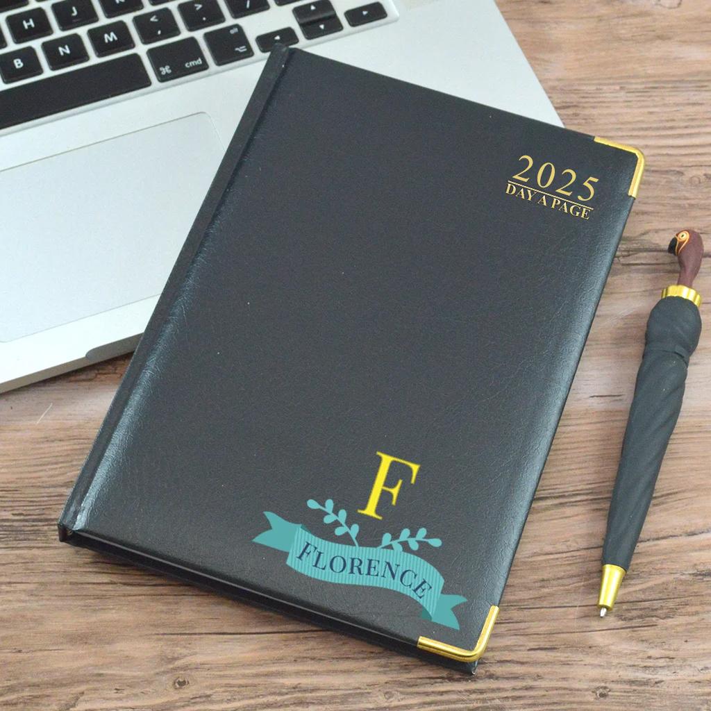 Personalised Diary 2025 With Elegant Monogram