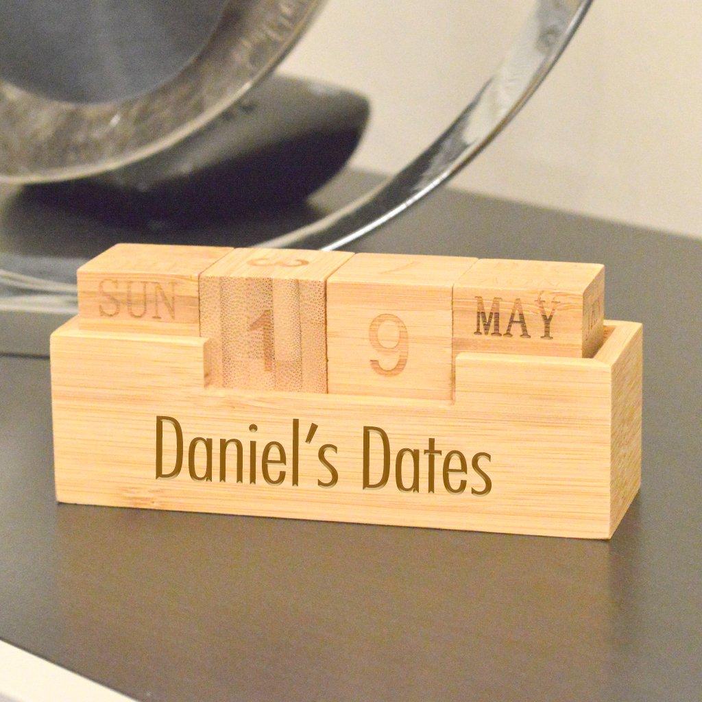 Personalised Bamboo Perpetual Calendar