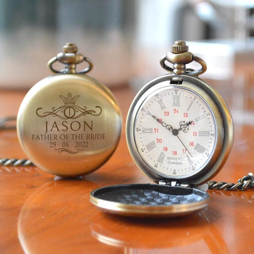 Personalised Father of the Bride Pocket Watch