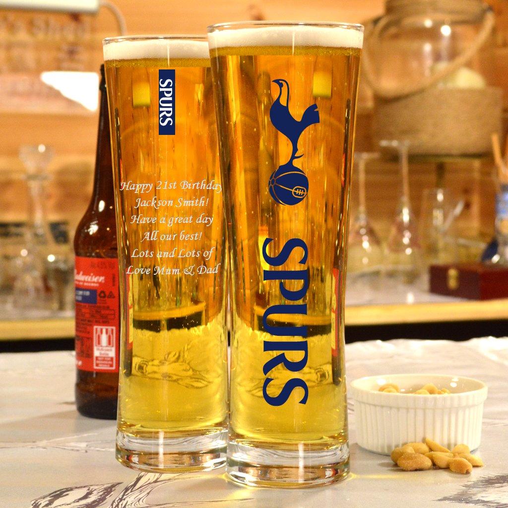 Personalised Tottenham Peroni Glass Gift