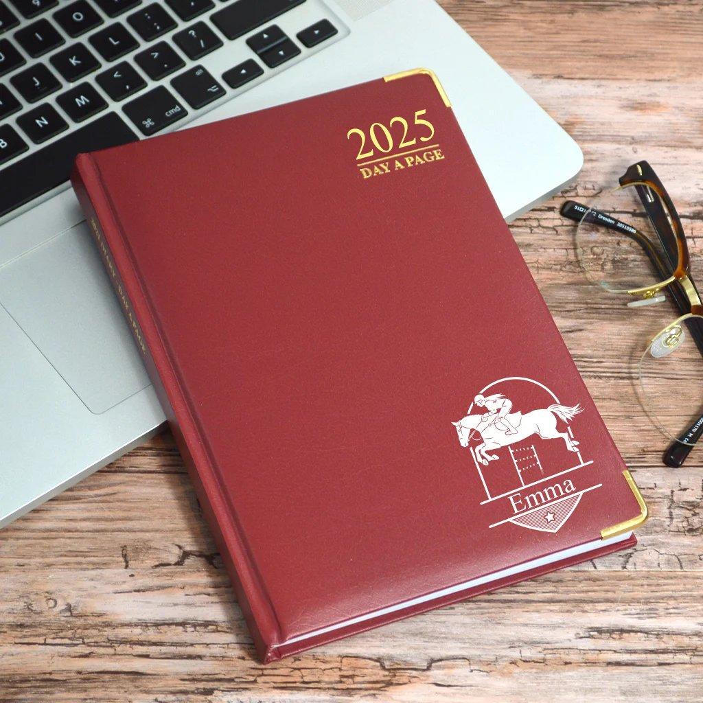 Personalised A4 Diary 2025 With Equestrian Design