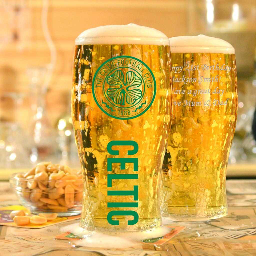 Personalised Celtic Pint Glass Gift