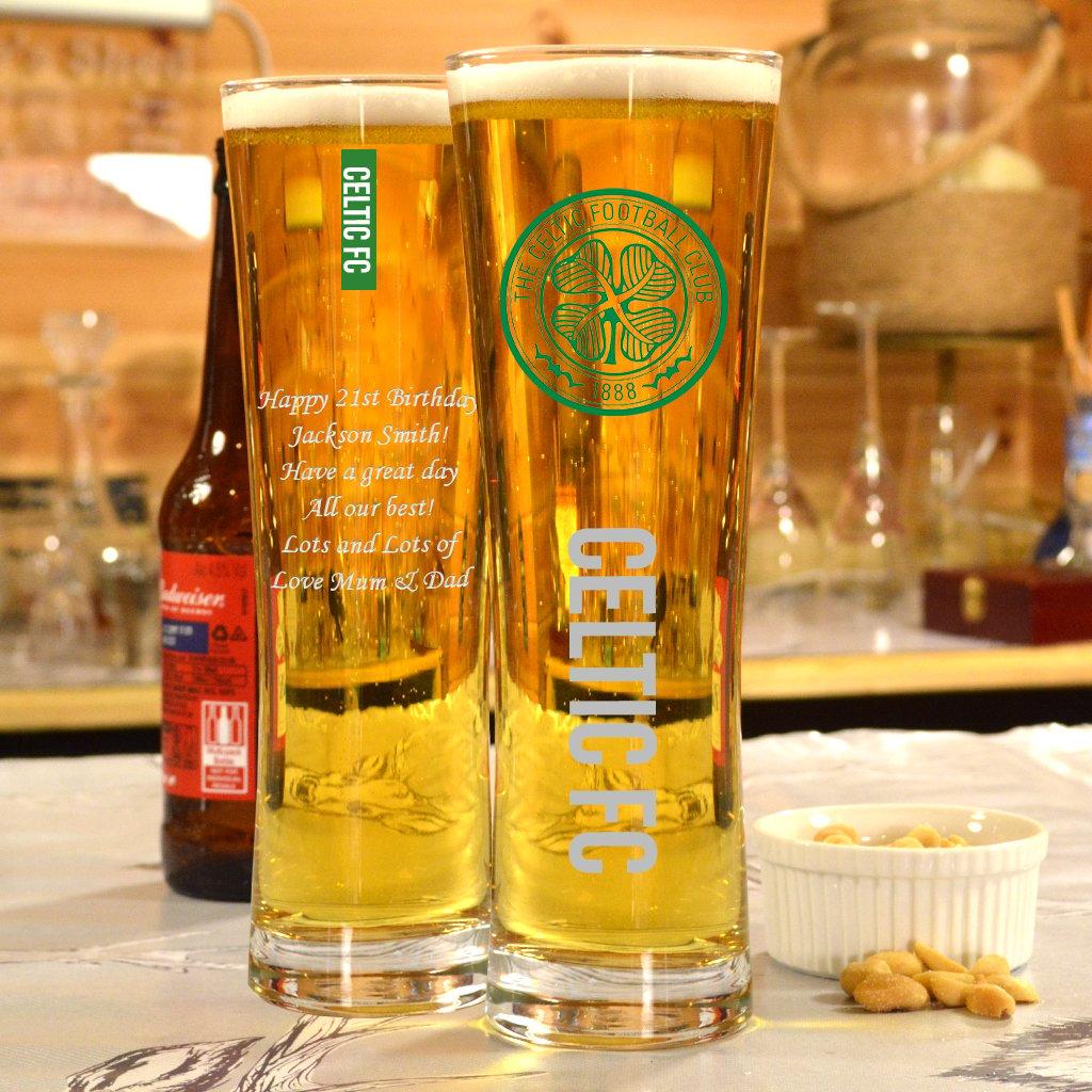 Personalised Celtic Peroni Glass Gift