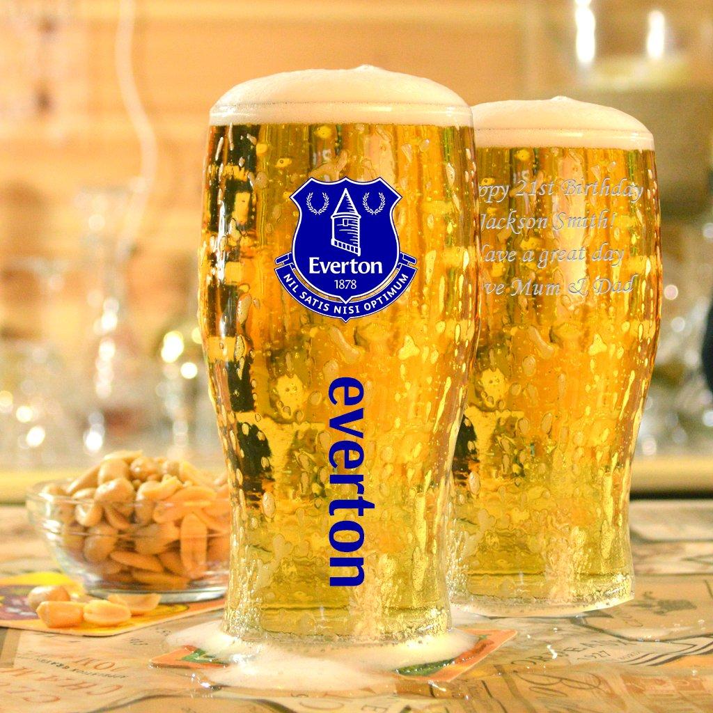 Personalised Everton Pint Glass Gift