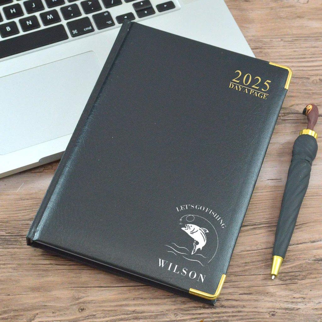 Personalised A4 Diary 2025 With Fishing Design