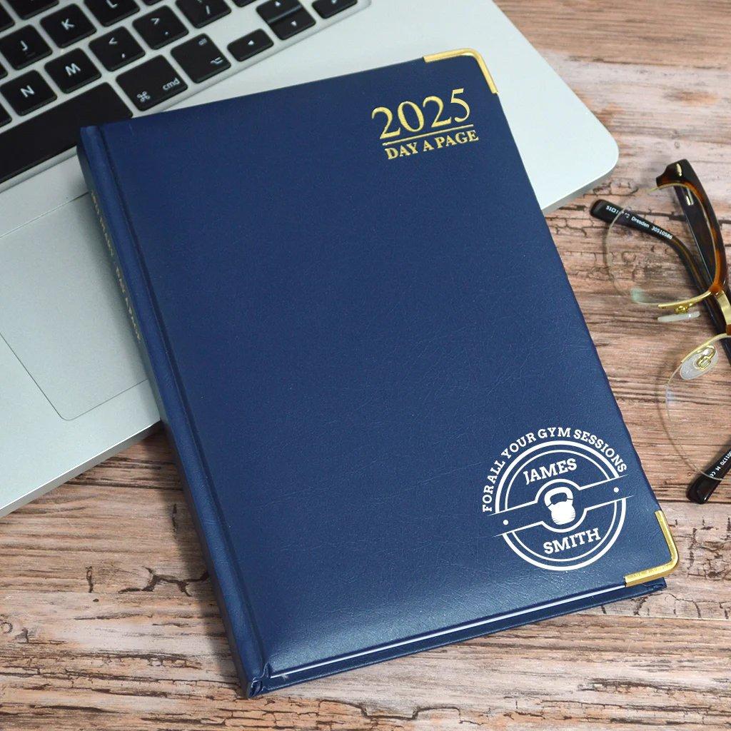 Personalised A4 Diary 2025 With Kettlebell Design