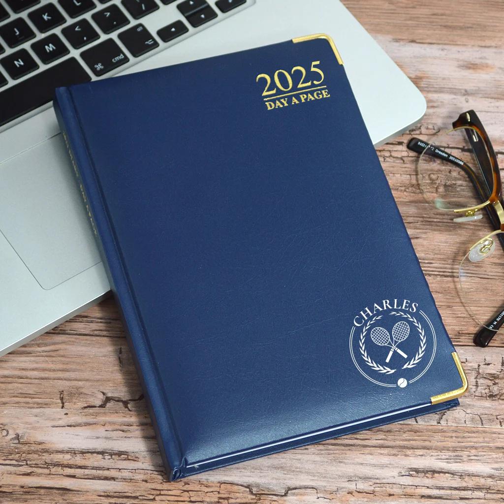 Personalised A4 Diary 2025 With Racket Design