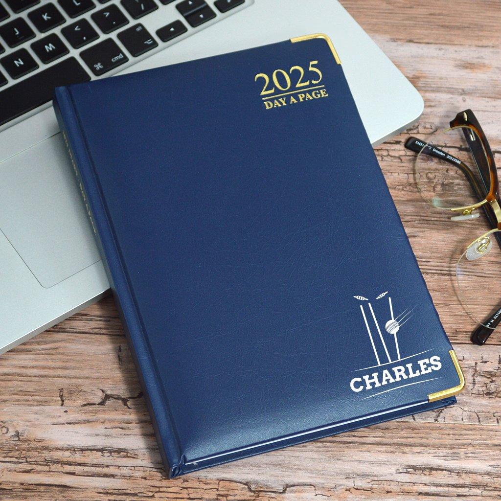 Personalised A4 Diary 2025 With Wicket Design