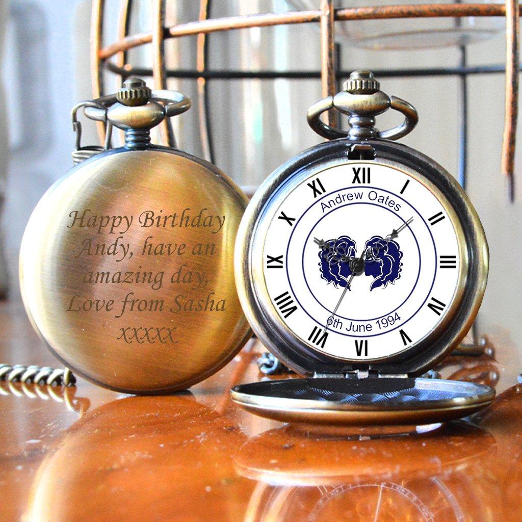 Personalised Gemini Design Pocket Watch