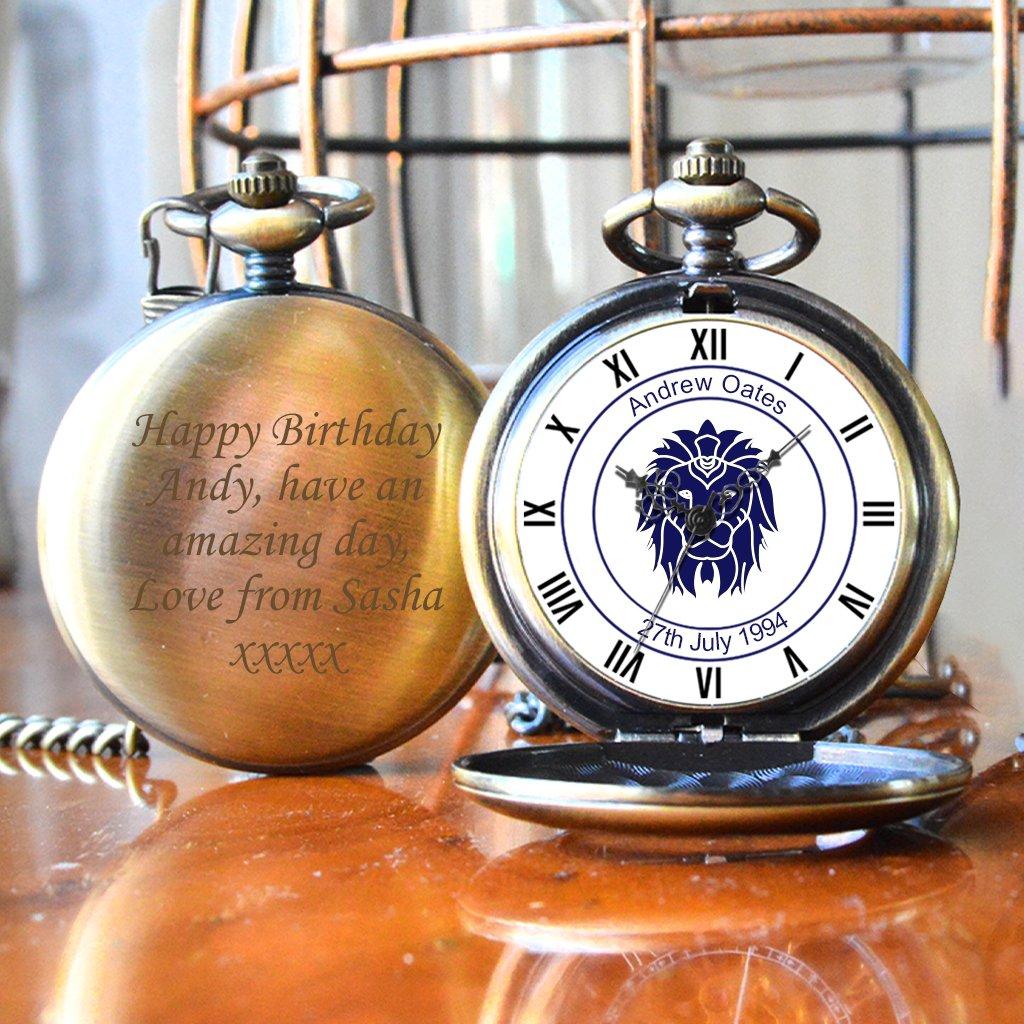 Personalised Leo Design Pocket Watch