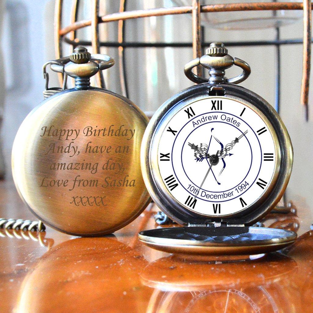 Personalised Sagittarius Design Pocket Watch