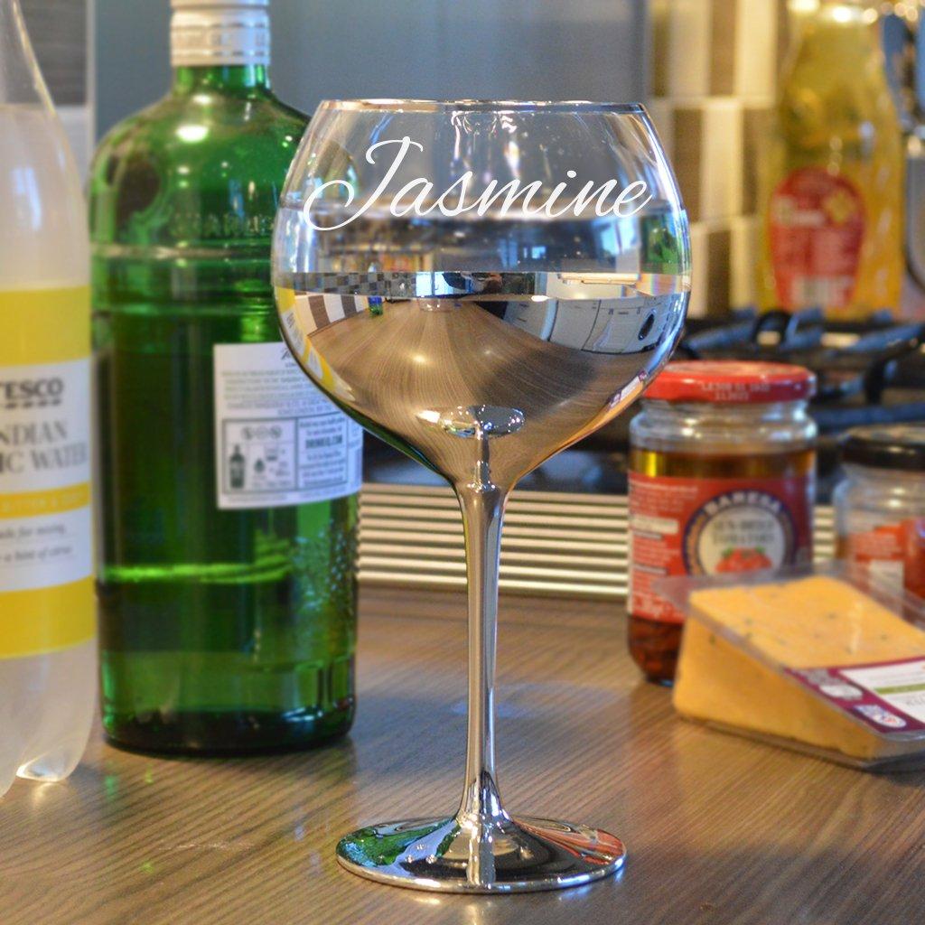 Personalised Silver Gin Glass