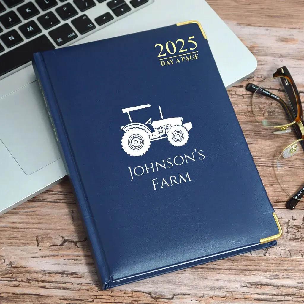 Personalised Diary With A Tractor Design